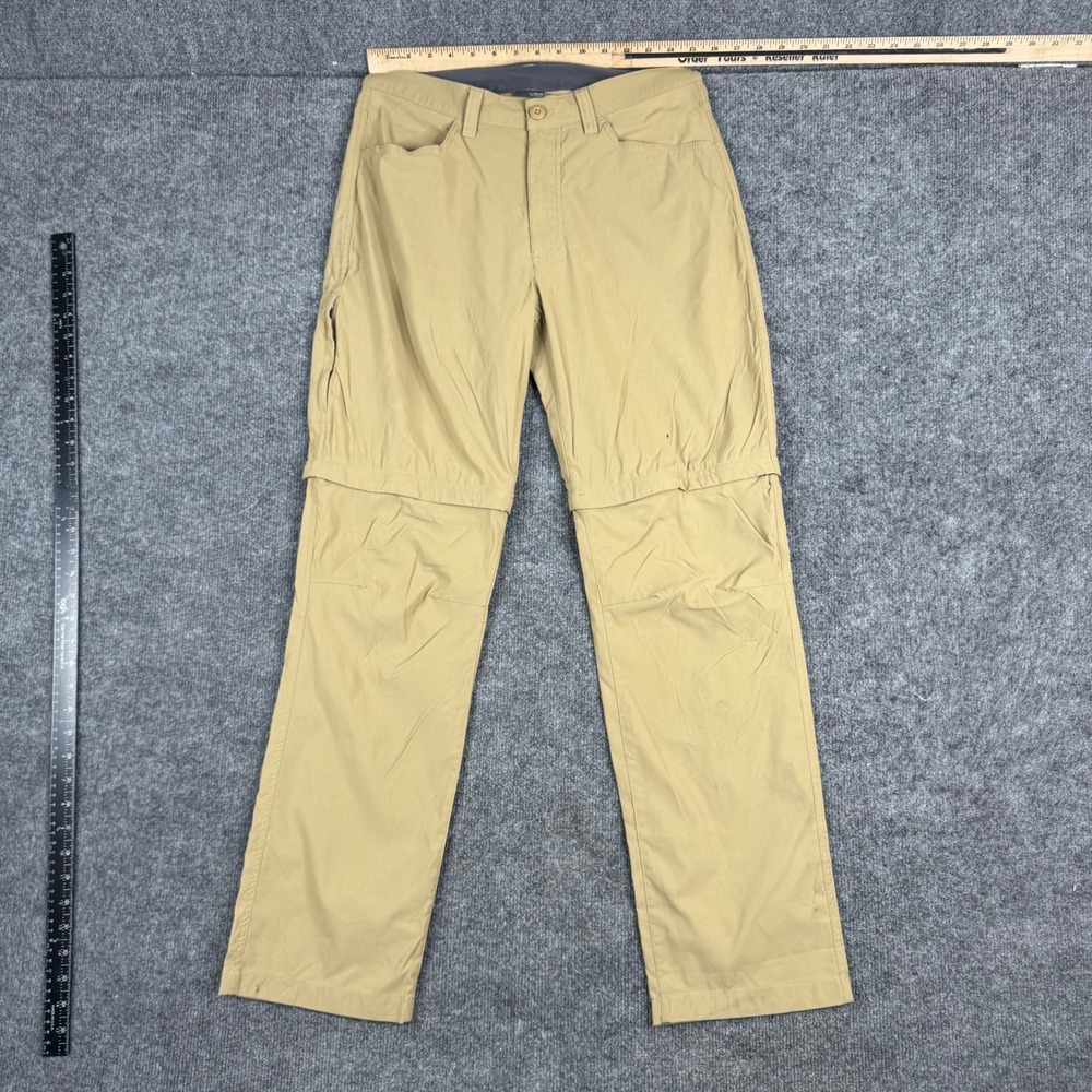 Eddie Bauer Pants Mens Size 32x32 Tan Convertible Hiking Outdoor Straight Leg